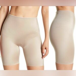 NWT SPANX Simplicity Mid Thigh Shaper Sand Size Large
